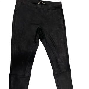 Soft Surroundings Black Faux Leather High Rise Leggings-Small